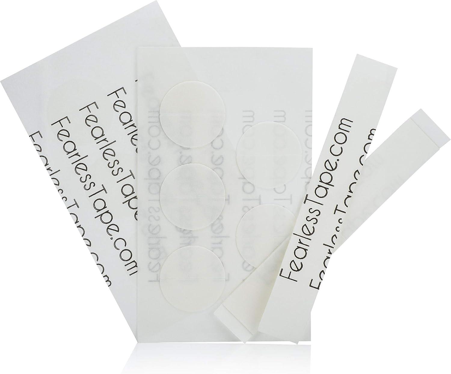 imageFearless Tape  2Pack Combo Dots ampamp Strips DoubleSided Fashion Tape for Clothing ampamp Body Strong Adhesive  Clothes Secure ampamp Skin Friendly Sweat Resistant Invisible Under Fabric Transparent