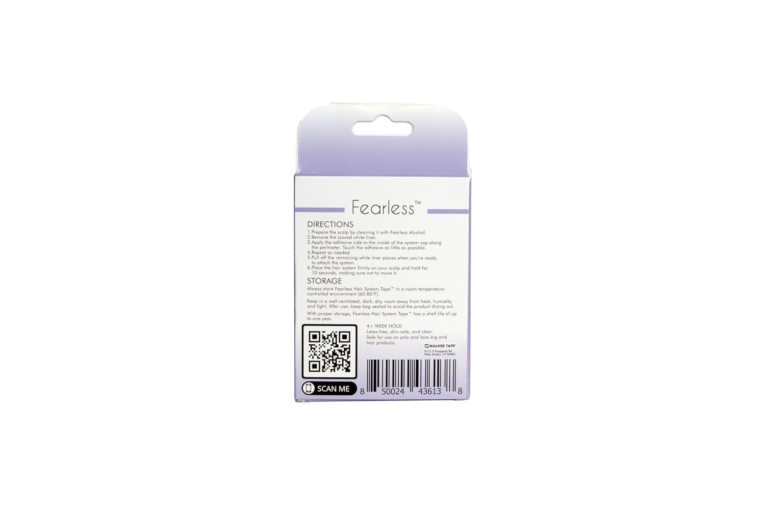 imageFearless Tape  36 Count Double Sided Tape Strips for Hair Systems Wigs and Toupees  Clear LatexFree ampamp SkinFriendly Adhesive  Strong Hold for Polyurethane ampamp Lace ProductsMonth
