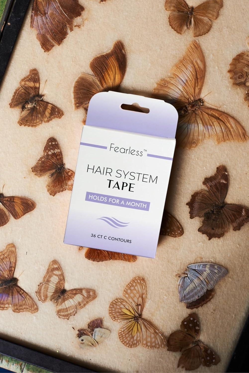 imageFearless Tape  36 Count Double Sided Tape Strips for Hair Systems Wigs and Toupees  Clear LatexFree ampamp SkinFriendly Adhesive  Strong Hold for Polyurethane ampamp Lace ProductsMonth